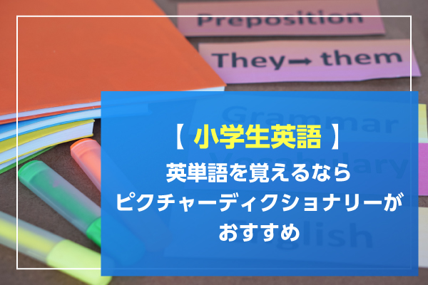 【小学生英語】英単語を覚えるならピクチャーディクショナリーがおすすめ
